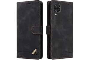 OKZone Coque pour Samsung Galaxy A12/M12, Étui de Protection de Portefeuille Antichoc de Fente pour Carte, Support de Carte à Rabat en Cuir en PU Étui de Téléphone pour Samsung Galaxy A12/M12 (Noir)