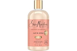 Shea Moisture Coconut & Hibiscus Curl & Shine Szampon, Przezroczysty, 384 ml