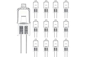 Trubuyware G4 Halogen Bulbs 20W, 12 Pack Halogen Light Bulbs 12V 20W Warm White 2700K, Clear Capsule 2 Pin Lamp Bulb Dimmable for Cooker Hood, Cabinet, Table Lamps, Ceiling Lights