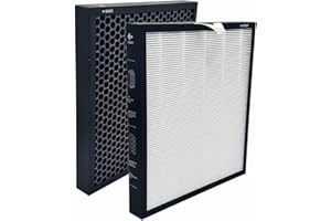 HOSECES Vital 100S Filter Fit for LEVOIT Vital 100S Air Purifier, 3-in-1 True HEPA H13 Activated Carbon Filter, High Efficiciency Replacement Air Filter,White 2Pack(VITAL 100S-2Pack-White)