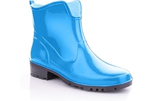 Lemigo Bottes en Caoutchouc Cheville Pour Femmes Bottes de Pluie Courtes Elke