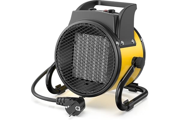 DAHTEC Calefactor Ceramico 2000W - Bajo Consumo - Radiador Electrico Portatil - Calentamiento Rápido en 3 s - Apto para Hogares, Baños y Obras de Construcción