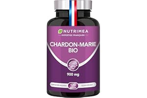 LABORATOIRES NUTRIMEA Chardon Marie BIO - Poudre de Graines Pure Sans Excipient - Complément Foie Triple Action : Détoxification, Protection & Renforcement - Nutrimea - 120 Gélules Vegan - Fabriqué en France