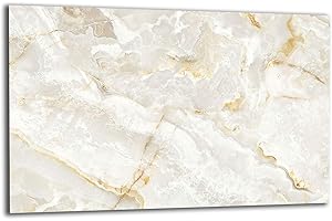 TMK ArtDeko - Copertura in ceramica – Copertura per fornelli 1 pezzo 80 x 52 cm – Robusto, igienico e antiscivolo – Copertura per piani cottura – Protezione e superficie di lavoro supplementare