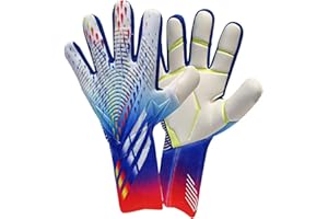 XUEQI Jugend Fußball Handschuhe, Torwarthandschuhe, Jugend-Fußball-Handschuhe, Professionelle Männer Latex Fußball Torwarthandschuhe, Fußball Torwarthandschuhe Mit Fingerschutz