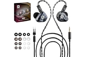 YINYOO KBEAR KB01 - Monitores intraurales, diafragma de berilio HIFI, controlador dinámico en los oídos, auriculares kbear inear con cable, auriculares iem de gama alta para músicos, cantantes, con cable OFC