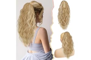 BARSDAR Extension de Queue de Cheval Longue Bouclée pour Femmes, Clip Synthétiques en Extensions de Cheveux Extension de Queue de Cheval Postiche en Queue de Cheval pour Filles Usage Quotidien