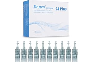 BESTAUTY Dr.pen M8/7S Cartucce 24 Pins - Confezione da 10 Aghi di ricambio usa e getta originali per penna Microneedling - per Dr. penna Ultima M8 Microneedling Electric Derma Pen (aghi da 24 pin, 10 pezzi)