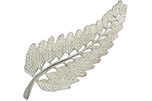 WILLIAM STURT FINE PEWTER Broche de helecho, broche de helecho neozelandés, broche de hoja de helecho, fundido a mano, en peltre fino, por William Sturt