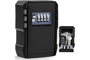 ‎JUYANO JUYANO Schlüsseltresor mit Zahlencode Aussen, 4-stellig Schlüsselkasten mit Zahlencode für Draußen Groß Schlüsselsafe Aussen Wasserdicht, Wandmontage Schlüsselbox mit Code für Haus Garage Büro Airbnb