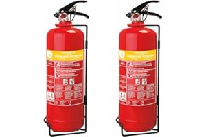 SMARTWARES Zestaw 2 poręcznych gaśnic pianowych, 2 litry, klasa ogniowa A, B, zwalczanie pożaru, SB2SW