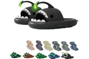 CHAGOO Galaxy Shark Slides Glow in the Dark, Zapatillas Shark Cloud para mujer y hombre, zapatillas fluorescentes con suela gruesa de verano para hombre y mujer