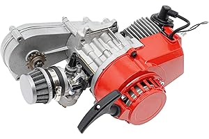 chennnls 2-Takt 49CC Motor, Pocket-Bike Motor Einzelzylinder Mini-Motor mit Luftgekühltem, 1.9kw/7000rpm 3PS Motor, für Mini Dirt Bike, Beach Bike, ATV usw