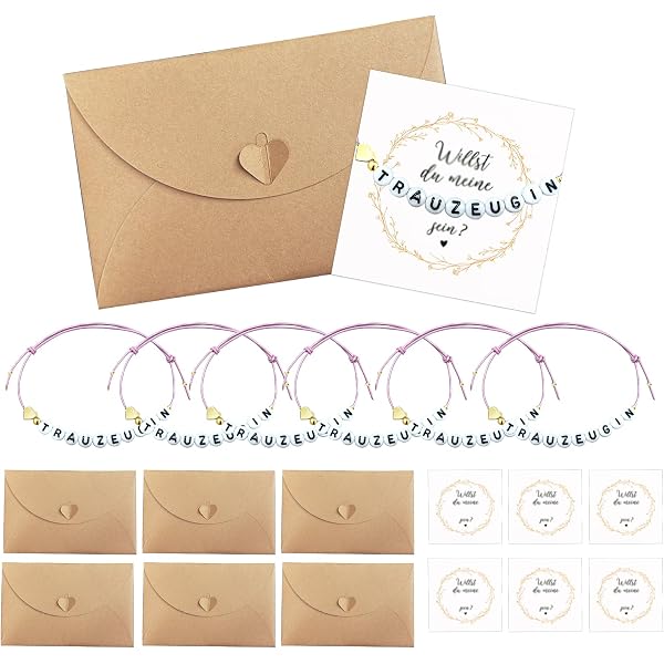 HUASAI 2/4/6 gioielli per damigella d'onore, regali per damigelle d'onore, collana con nodo d'amore per diserbo regali per proposta di damigella d'onore, Metallo, altro