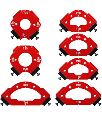 Router Eckradius Schablonen Set - 8 Größen Für Perfekte Holzbearbeitung