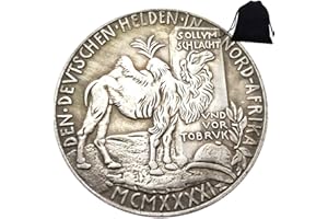 FKaiYin - Pièces historiques allemandes - Pièces anciennes patriotiques - En nickel - Grande pièce commémorative - Cadeau pour papa/amis/mari