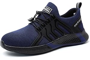 AONEGOLD Scarpe Antinfortunistica Uomo Donna Scarpe da Lavoro con Punta in Acciaio Leggere Traspiranti Antiscivolo Sportive di Sicurezza Scarpe