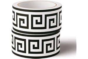 VisitRyl Frise Murale Autocollante Wanzi Noir A 15cm X 1000cm Adhésive Réutilisable pour Décoration Intérieure Facile à Poser