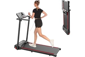 HOFTME Treadmills for Home Foldable,Walking Pad With Handle,2.5HP Portable Under Desk Treadmill,Office Running Machine With Remote Control and LED Display,Indoor Electric Treadmill