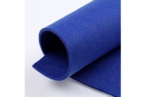 MONDO TESSUTI Fogli di Feltro SPESSORE 3MM VERO FELTRO Dimensione 50x36cm - 39 Colori Disponibili - Altissima Qualità - Ideale per Hobbistica (Blu Cina)