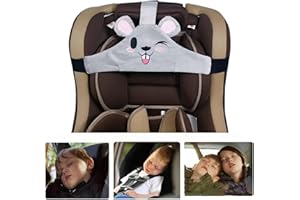 PeiDog Baby Carseat Head Support, Safe Carseat Headrest Band, Head Strap for Car Seat Sleep Positioner Fixed Belt Car Seat Neck Protection Belt for Toddler Child Children Kids Infant(Grey)