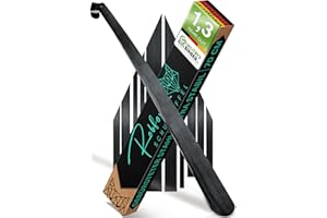 ‎ROBFOX Robfox 70cm Schuhlöffel I extra stabiler Schuhanzieher aus gebürstetem Stahl I lange Schuhanziehhilfe I Rückenschonender Schuh Löffel in Premium Qualität (Schwarz)