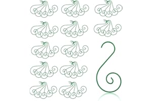 KATOOM 100er Kugelaufhänger Weihnachtskugel Aufhänger S Haken Grün Metallhaken Dekohaken für Kugel Weihnachtsbaum Christbaum Christbaumkugeln Christbaumschmuck