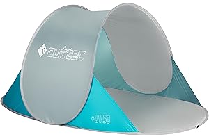 Outtec Tente Anti UV Bébé, Tente Pop Up UV 50+, Tente de Plage avec Sac de Transport & Poches de Sable, Tente Plage pour Famille, Camping, Jardin, Abri de Plage