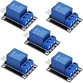 VooGenzek 5 Pièces 12V 1-Canal Relais Module Bouclier Déclencheur de Haut Niveau pour PIC AVR DSP ARM Compatible avec Arduino