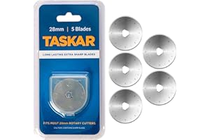 Taskar - Cuchillas rotatorias de 28 mm para Olfa, etc – 5 unidades