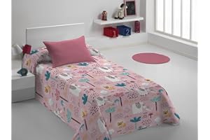 Ciberdescans Colcha Infantil con Animalitos Modelo Jungle de Karamelo (Cama 90cm)
