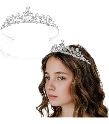 Corona da sposa strass di cristallo Color argento ... - Grandado