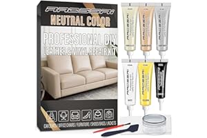 ARCSSAI Neutral Color Vinyl and Leather Repair Kit for Couches | PU Leather Leather Repair Paint Gel for Sofa, Jacket, Furniture, Car Seats, Purse. Perfect Color Matching for Genuine, Bonded, PU, Faux Leather
