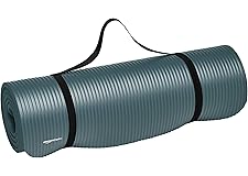 AmazonBasics Extra Thick Exercise Yoga Gym Floor Mat with Carrying Strap