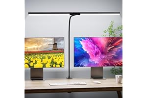 ‎QUNTIS Quntis LED Lampa biurkowa 80cm, podwójnie składany niebieski pasek świetlny, mocna regulowana lampa do ekranu komputera, architektoniczna lampa stołowa do czytania, komputerowy pasek świetlny 15W