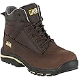 JCB - Men's Safety Boots - Workmax Chukka Work Boots - Nubuck - Durable and Protective - Ideal for Work Environments Workwear - Size 6 UK, 40 EU - Brown