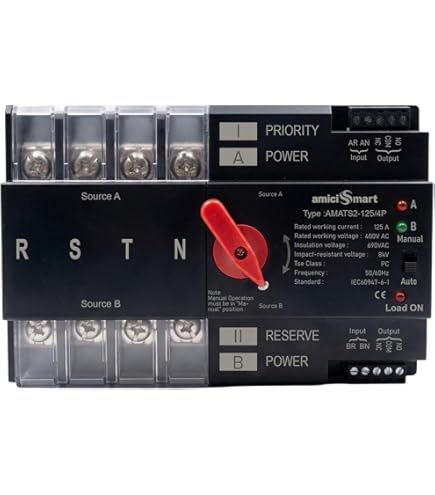 TOMZN Single Phase Din Rail ATS Dual Power Automatic Transfer