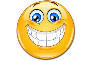 EASYDRUCK24DE Smiley Autoadesivo smile I kfz_298 I rotondo Ø 20 cm I Emoticon Sticker sorriso per auto camper roulotte adesivo murale I impermeabile