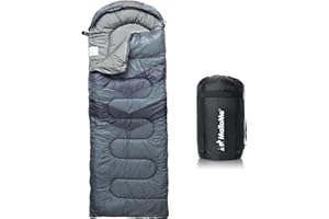 MalloMe Saco De Dormir Adulto Ultraligero Compacto y Impermeable - Saco De Dormir Niños - Saco De Dormir Invierno - Saco Dormir Infantil Montaña Ligeros - Sleeping Bag para Camping y Senderismo