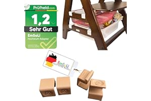 [ TEST SEHR GUT, NOTE 1.2 *]EmSoLi Adapter Braun für Ikea Trofast Box Korb Drahtkorb - kompatibel mit Hauck Alpha, Alpha Plus, Beta - Baby Hochstuhl Hochstühle Kinderstuhl Zubehör Kinder Hoch Stuhl
