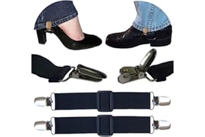 LTG PRO® Motorcycle Boot Straps – Elastic Adjustable Pant Stirrups with Strong Metal Clips, Biker Trousers Holder, Jod Straps Pair