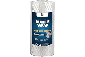 Aspect Bubble Wrap 300mm x 10m Premium Quality Bubble Wrap Roll, Small Air Bubbles, Heavy Duty Packing Protection for Moving House, Fragile Items, Shipping, Storage & Industrial Use