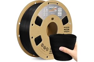 OVERTURE Filamento TPU Speedy 1,75 mm 95 A 1 kg per stampanti 3D veloci (nero)