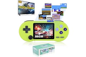 TECTINTER Console de Jeu Portable rétro - Jeux Portables pour Adultes intégrés 11000 + Classic Games Stick 2023 Nouvelle Console de Jeu rétro sans Fil Portable, SF2000 Station de Jeu Portable à écran IPS 3,0