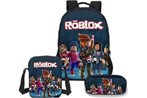 GOODLUCK97 Roblox Backpack with Lunch Box Student Bookbag Shcool Bag for Kids Boys Game Fans Gifts (Color 2)