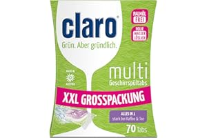 Claro Multi Tabletki do zmywarki - Nie zawierają fosforanów/Biodegradowalne - 70 szt.