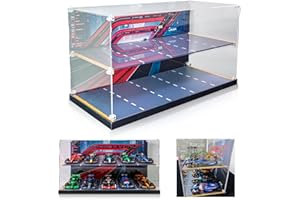 ICUANUTY Vitrina acrílica para Lego Speed Champions 10 en 1 F1 Car 77242,77243,77244,77245, vitrina organizadora para Lego Vitrine 77246,77247,77248,77249,77250,77251 (Solo pantalla Case, sin modelo)