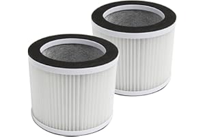 PUREBURG Replacement True HEPA Filters Compatible with RIGOGLIOSO GL-2109 / MOSFiATA P03 Air Purifiers, H13 3-Stage Filtration Activated carbon 2-IN-1 Air Clean Dust VOCs Odor,2-Pack