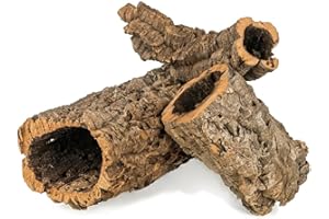 Korkrohr Happet - natürliche Korkeiche Rinde - Kletterzubehör für Reptilien, Wirbellosen und kleine Säugetiere, universell und ästhetisch für Terrarien und Volieren (10-15cm x 20cm)