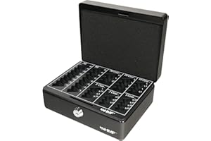 HMF 308-02 Caisse à Monnaie, monnayeur, 20 x 16 x 9 cm , noir